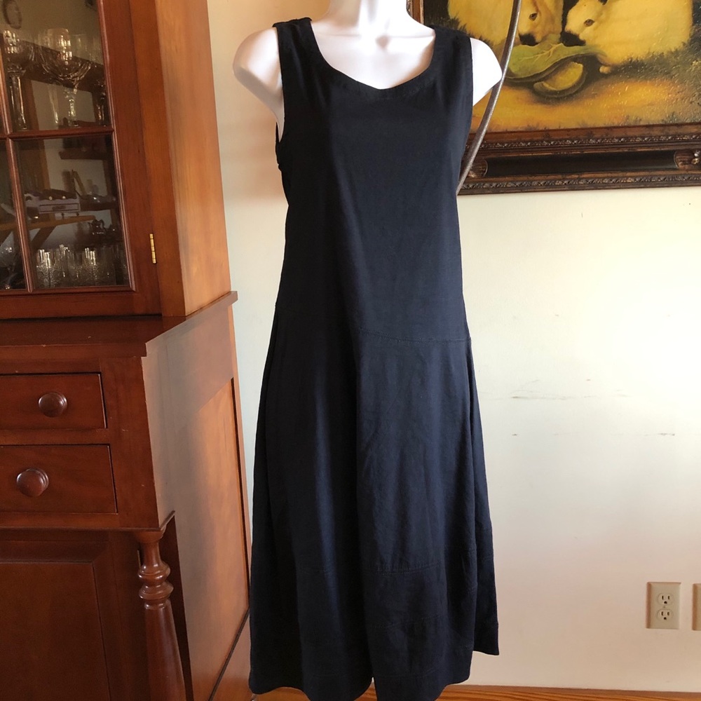 Eileen Fisher XS Lantern Dress in Ink Blue